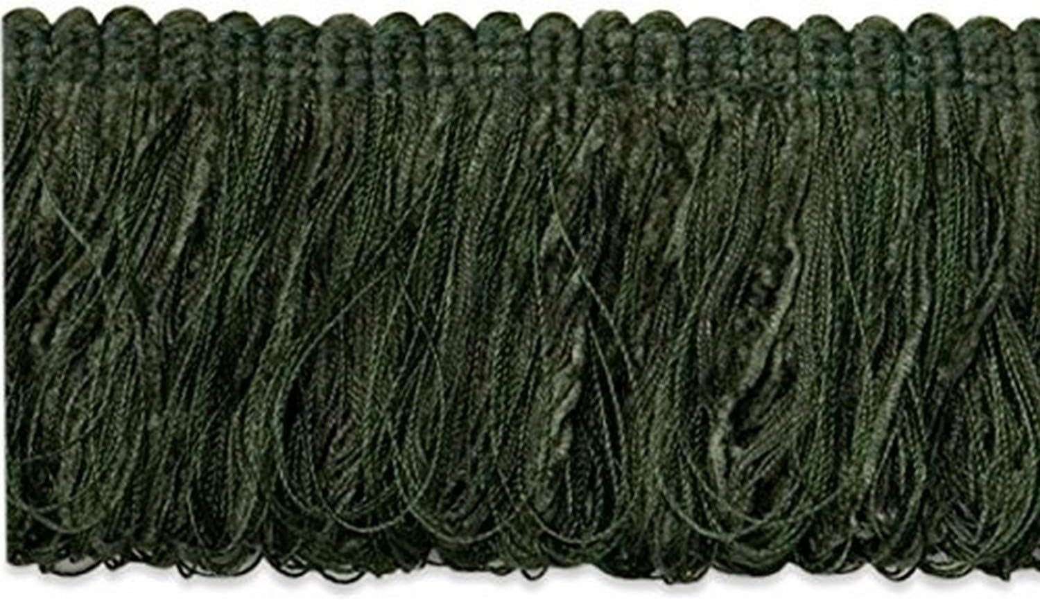 Trims by the Yard Chenille Loop Fringe Trim | Hunter Green | (10 Yard Cut)