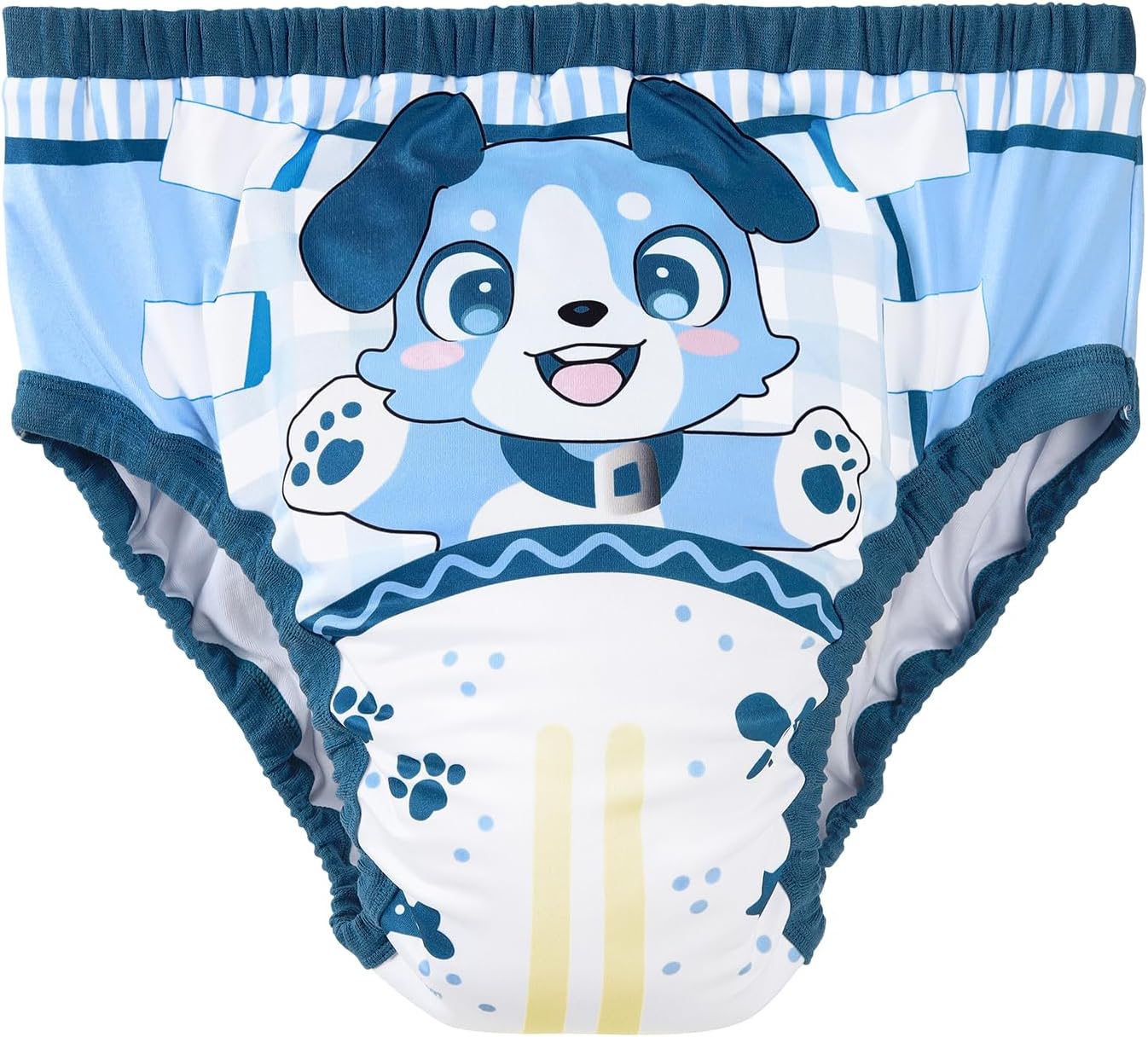 Littleforbig Soft Silky Underwear Comfortable Washable Reusable Adult Training Pants - Little Blue M - Image 7