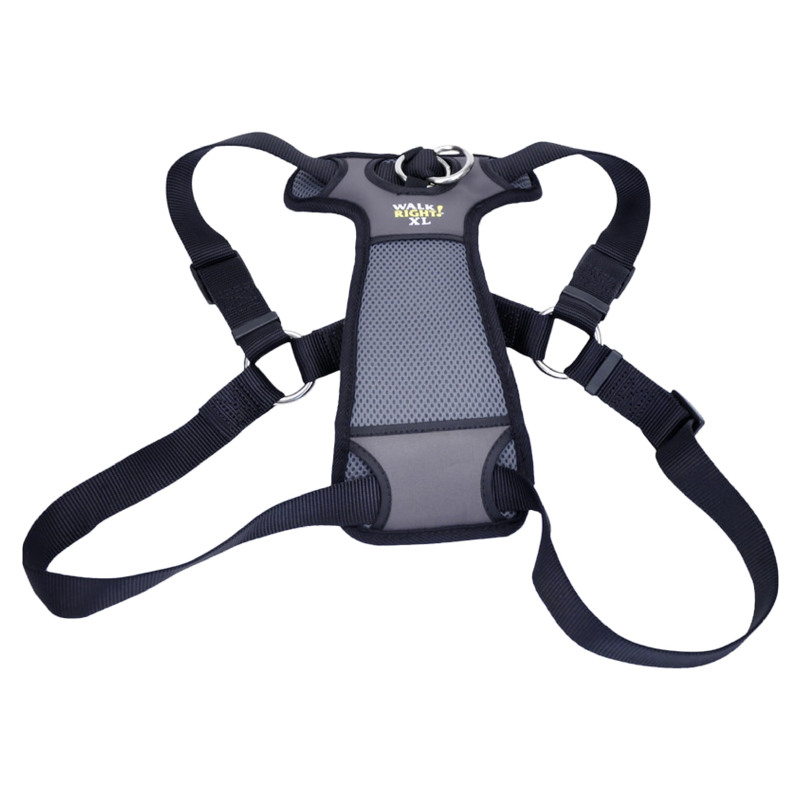 Coastal Pet Walk Right Front-Connect No-Pull Padded Dog Harness - Adjustable & Comfortable Dog Harness - Small & Large Breed Fit - Quality Pet Supplies - Black, LRG (26"-38")