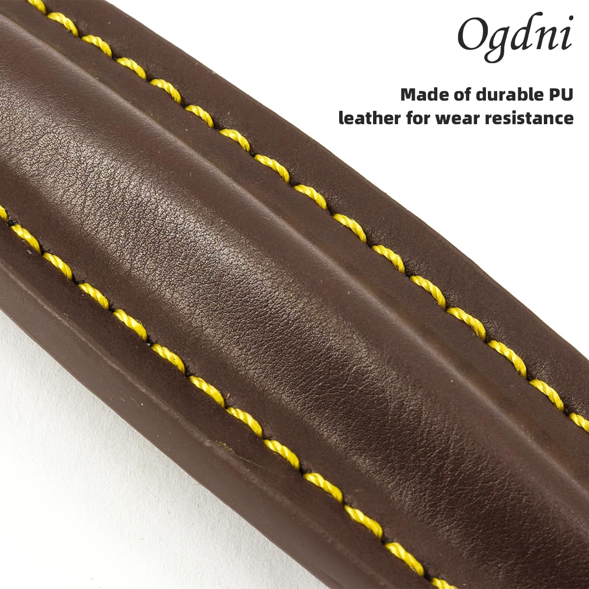 Ogdni Guitar Amplifier Handle,PU Leather Internal Steel Leather Style Replacement Strap for Guitar Amplifiers Speaker,Black (brown) - Image 2