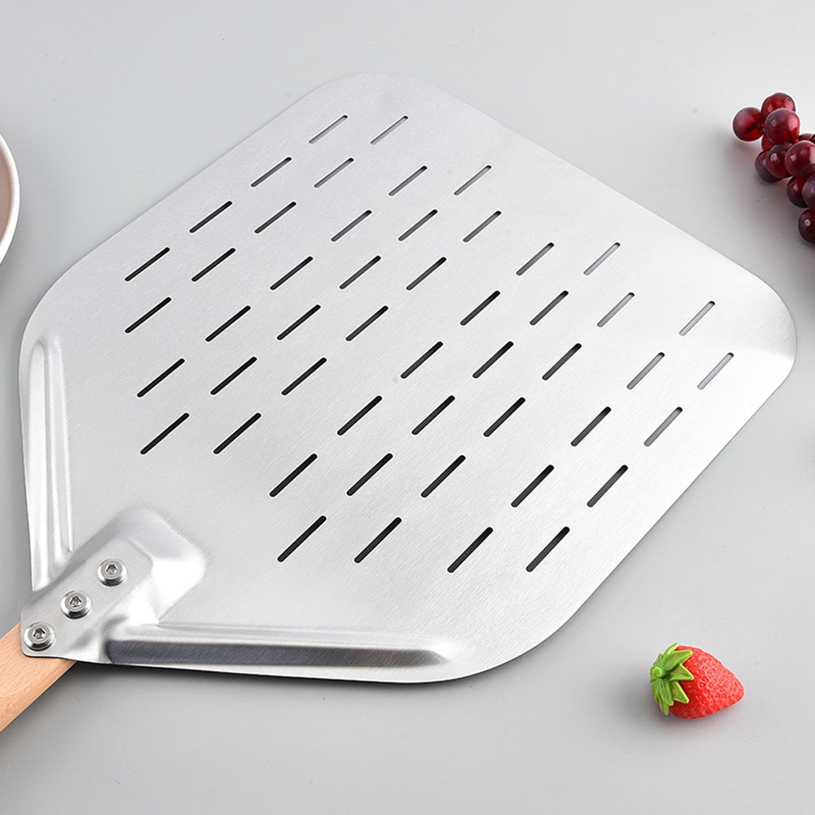 Łopatka do pizzy 30 cm Stal Nierdzewna Perforowana Łopatka do Obracania