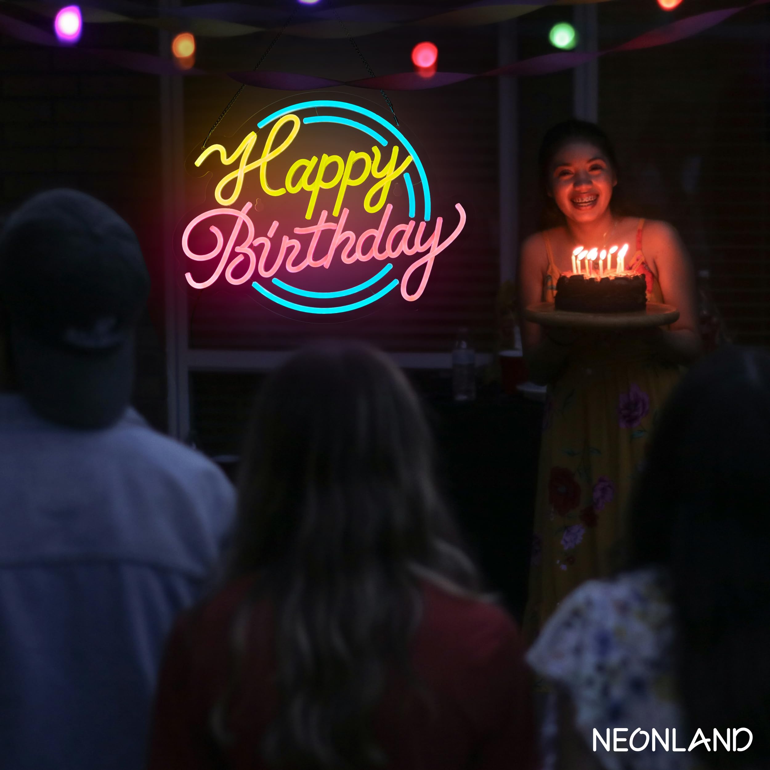 Amazon.co.jp: Happy Birthday ネオンサイン 壁装飾 USB電源