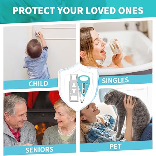 Miniatura 6 de Cerradura de puerta portátil, cerraduras de puerta de hotel para viajeros, dispositivos de seguridad para el hogar para apartamento, Airbnb,