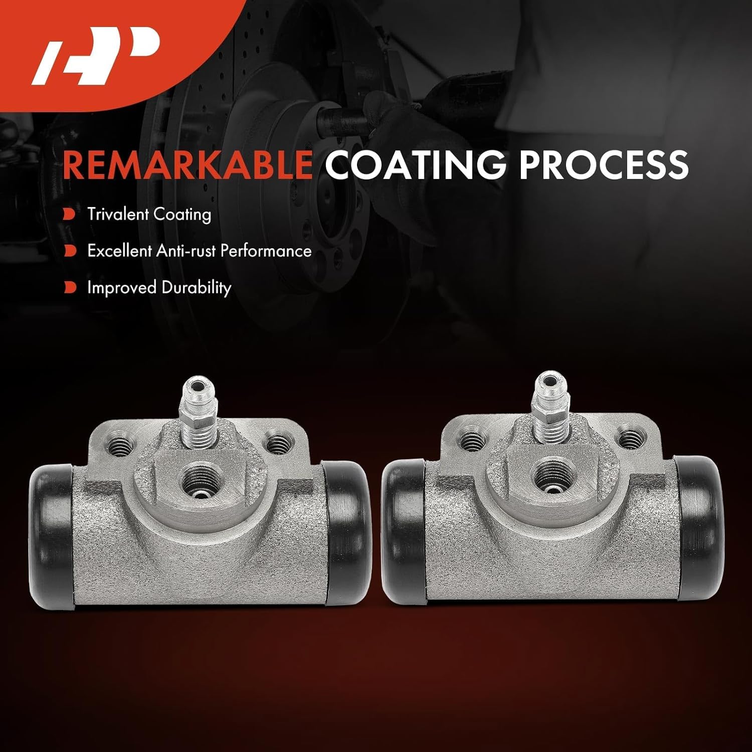A-Premium Rear Drum Brake Wheel Cylinder Compatible with Ford and Mercury Models - Mustang 1964-1970, Maverick 1970-1972, Falcon 1966, Comet 1965/1971-1972, Cyclone 1964, 2-PC Set