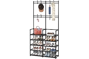 5-Tier Entryway Coat and Shoe Rack