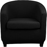 Vista 9 de Lellen Funda para silla de club con funda de cojín de asiento, fundas de sofá, fundas redondas para silla de bañera, funda protectora de sillón