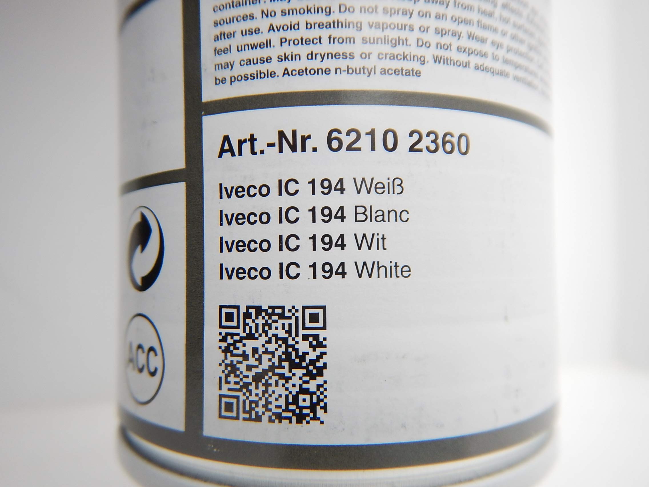 Förch 4 in 1 LKW IC194 WEISS DICKSCHICHTLACK LACK SPRAY SPRAYDOSE 400ML (3)