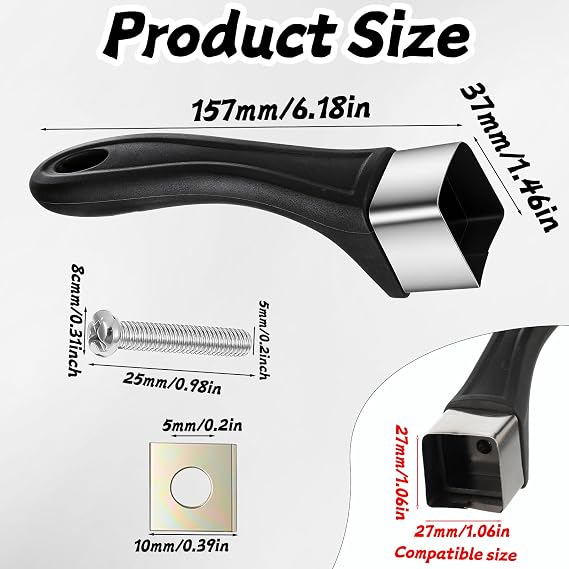 Bakelite Pot Handle, Big Scald-Proof Long Handle Replacement Grip, Cookware Pot Replacement Handles, Removable Cook Ware Pans Handles with Screw for Cookware Sauce pan and Skillet(Black)