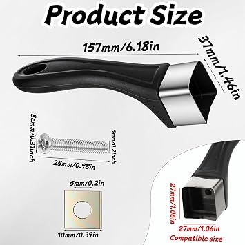 Bakelite Pot Handle, Big Scald-Proof Long Handle Replacement Grip, Cookware Pot Replacement Handles, Removable Cook Ware Pans Handles with Screw for Cookware Sauce pan and Skillet(Black)