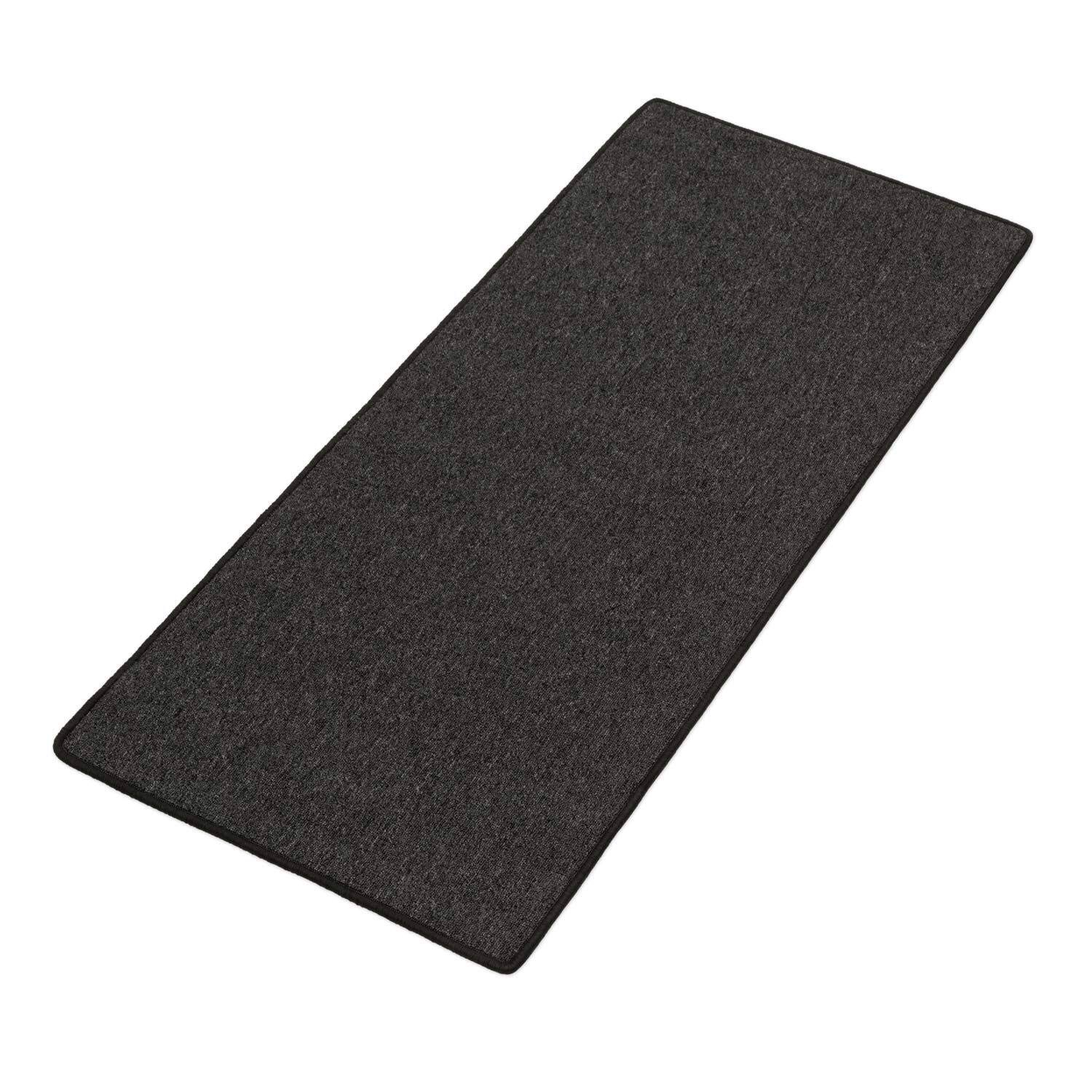Kettelservice-Metzker Teppich Läufer Teppichläufer Ariston 66cm Breite Anthrazit I in vielen Längen Anthrazit Läufer 66 x 300cm (BxL)