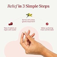 Vista 3 de Prunelax Ciruelax - Mini tabletas laxantes de fuerza regular, alivio nocturno para estreñimiento ocasional, extracto de senna, vegano y sin gluten