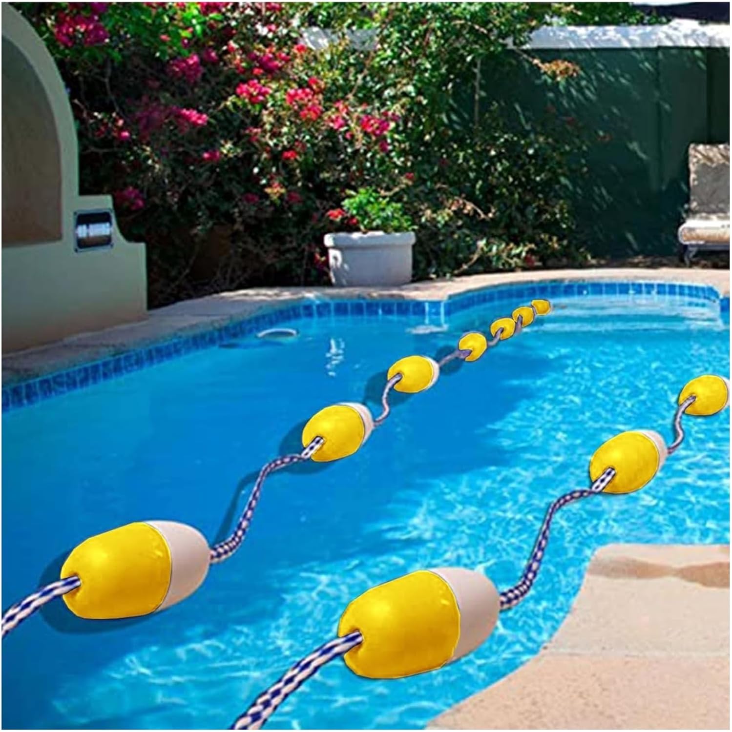Pool Buoy,Pool Divider Rope Float, Backyard Pool Divider Rope, Safety Lane Lines, Dividing Race Markers Kit, Float