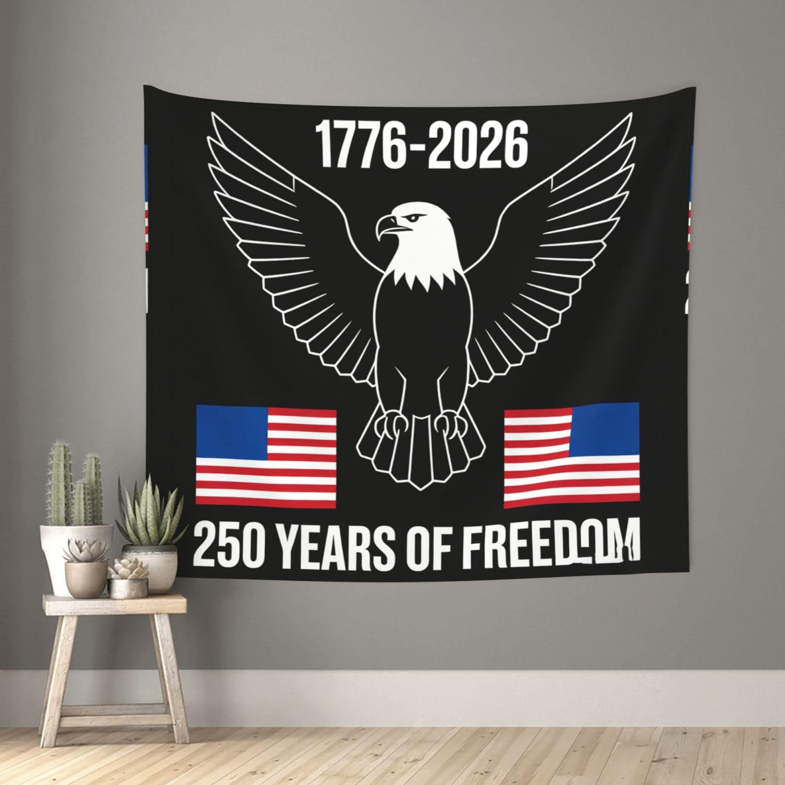 Living Room 60x51 InchMinimalist American bald eagle 250th (2) Tapestry Backdrop Wall Hanging Flag Indoor Outdoor Wall Art Tapestries Wall Decor Blanket Beach Throws Funny Banner Poster for Dorm