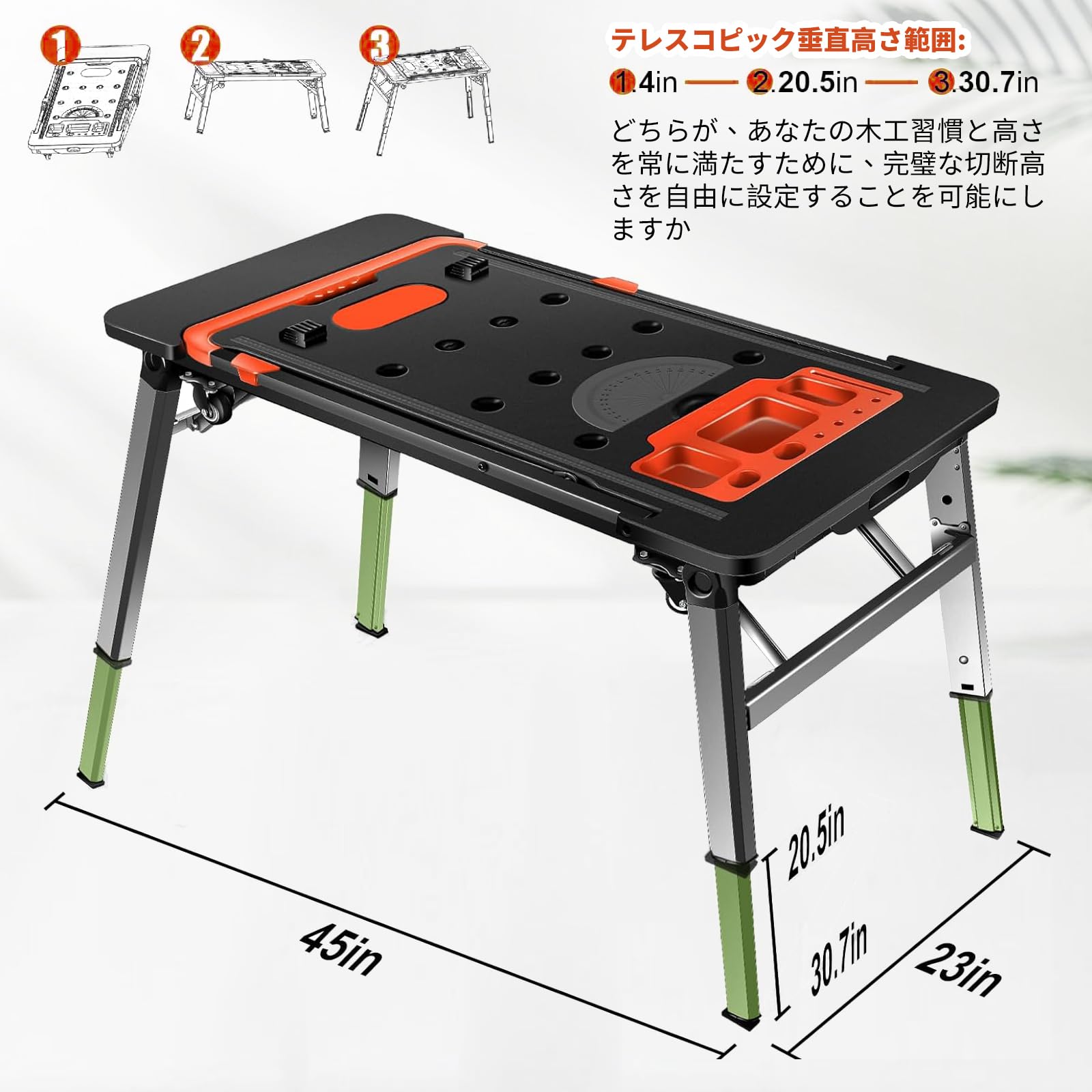 Amazon.co.jp: ワークベンチ 多機能作業台 7in1洗車台 DIY 工具