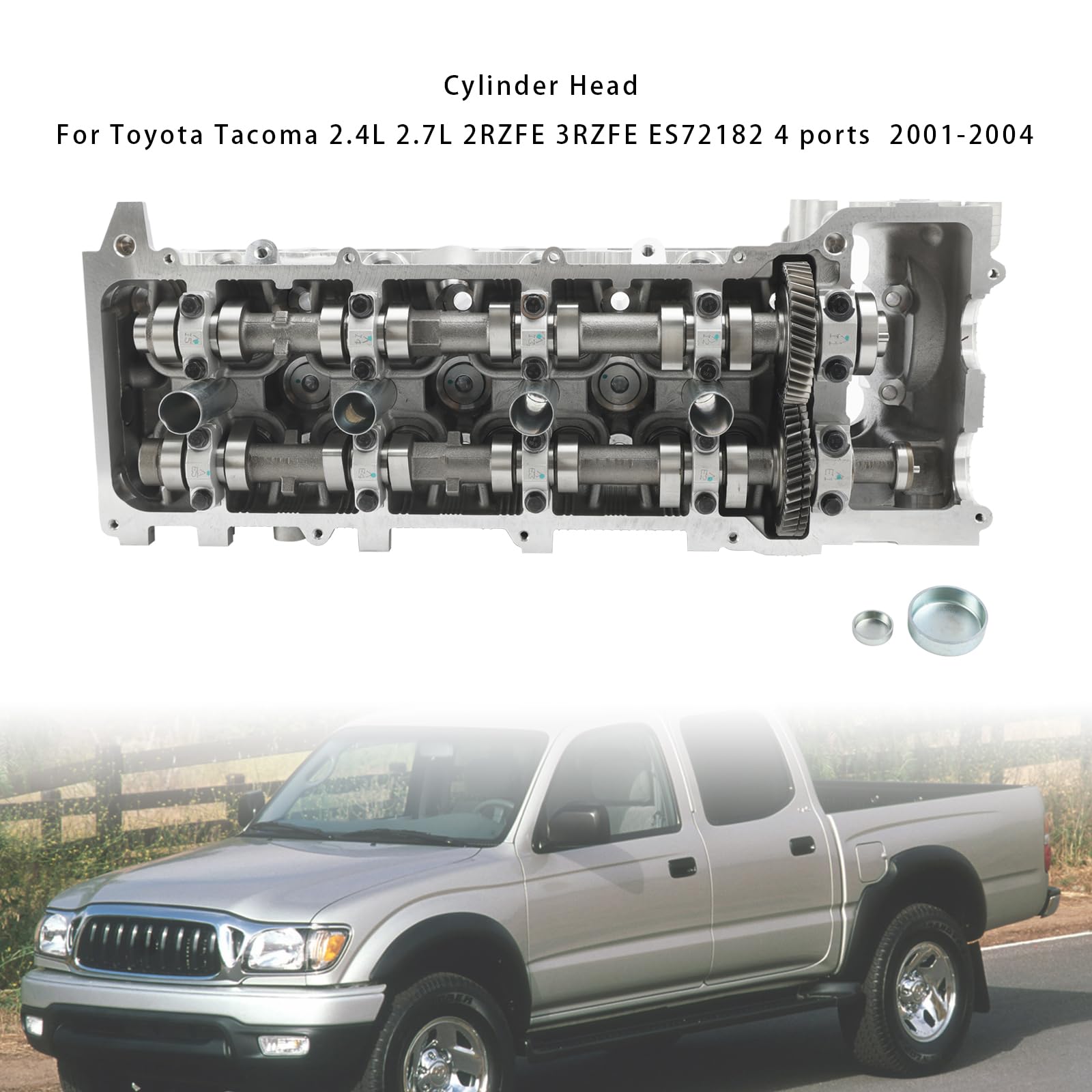 New Cylinder Head Fits 01-04 Toyota Tacoma 2.4L 2.7L 2RZFE 3RZFE L4 DOHC 4 Ports - Foto 4