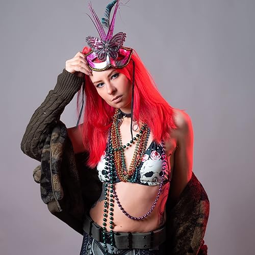 Miniatura 5 de 200 collares de cuentas de Mardi Gras de 33 pulgadas y 0.236 in de varios colores, collares de cuentas surtidas, collares de cuentas a granel para