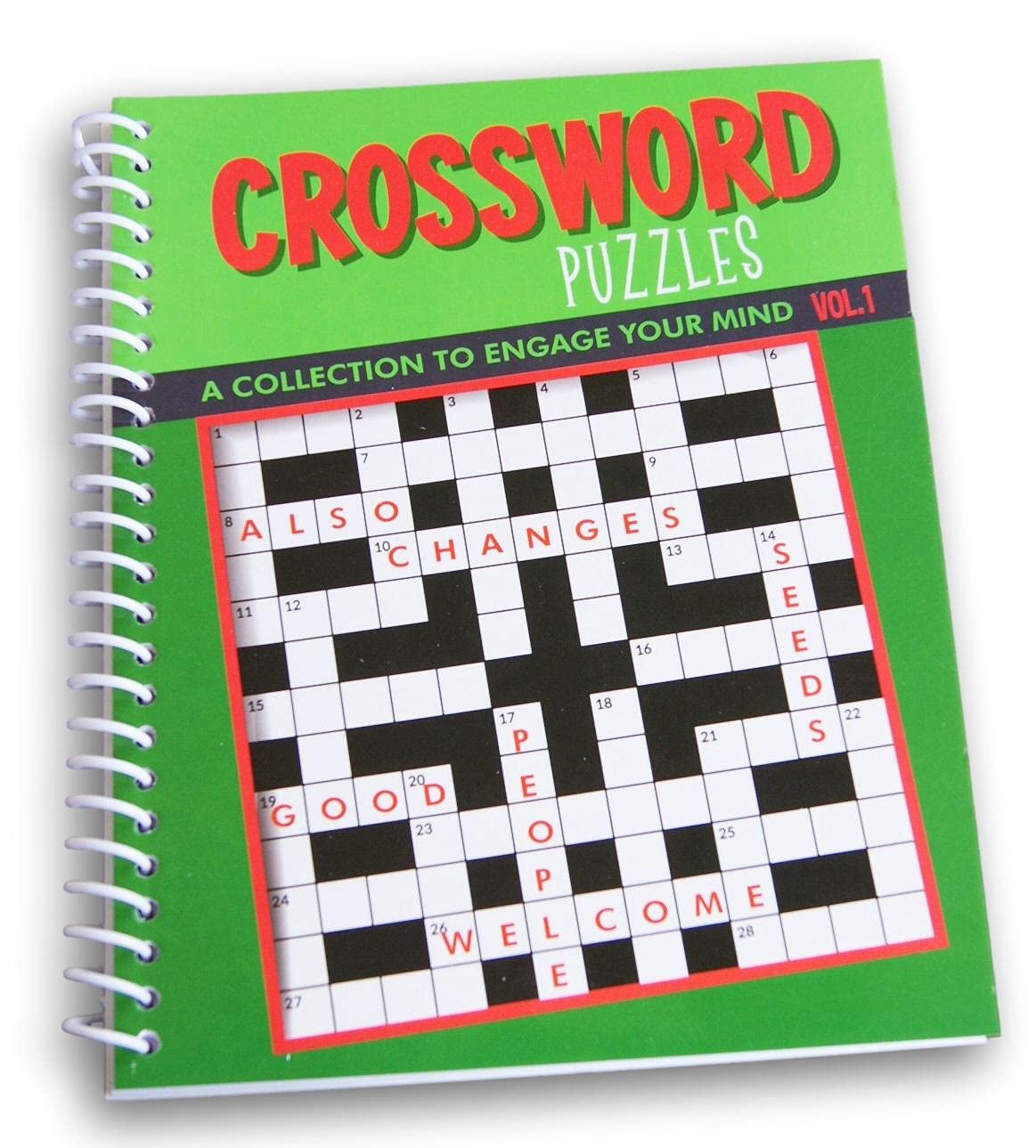Amazon.com : Spiral Bound Miniature Puzzle Book for Car, Office, or Quiet  Play - 80 Pg (Crossword Vol. 1) : Office Products