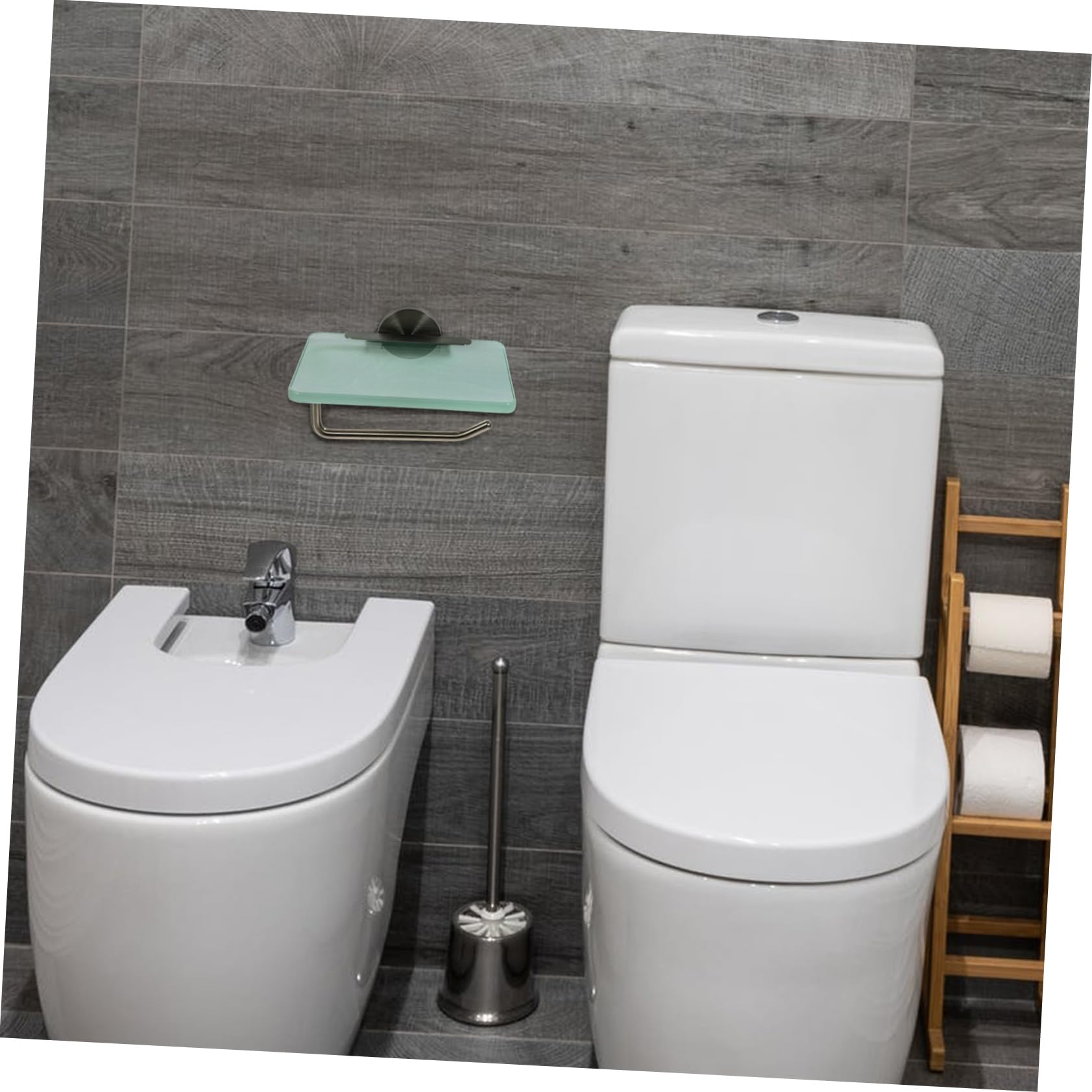 NUOBESTY Portarotolo da Parete in Acciaio Inossidabile Design Salvaspazio e Vetro e Installazione Facile Elegante e Funzionale per Cucina e Soggiorno