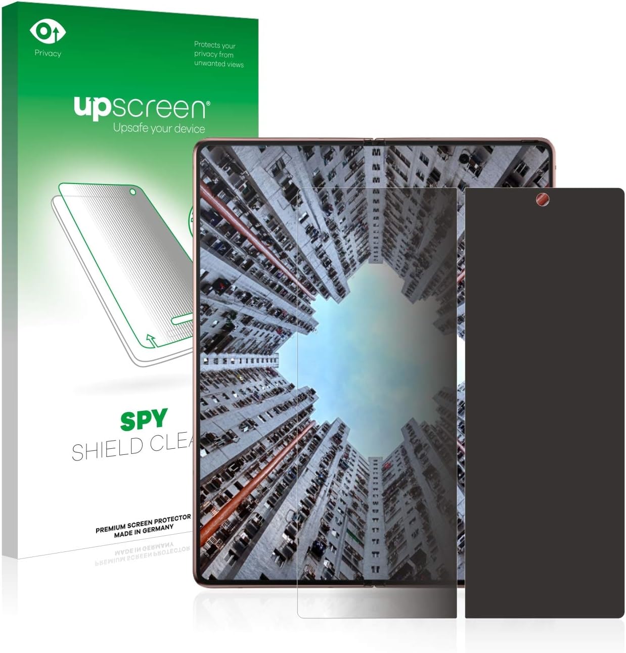upscreen Privacy Screen Protector compatible with Samsung Galaxy Z Fold 2 5G (Inner display) - Anti-Spy Screen Protection