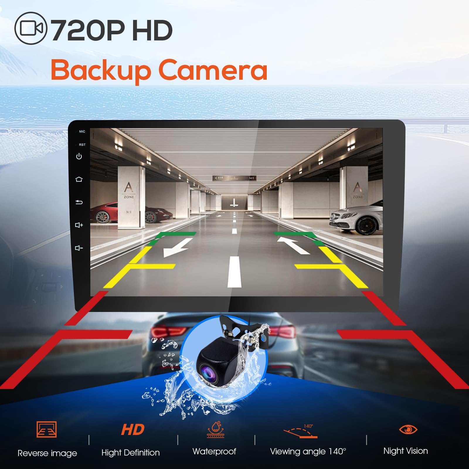 Haudio 2 Din Radio Samochodowe z CarPlay i Android Auto, 10.1Calowy Ekran z Mirror Link,GPS,Sterowanie Głosowe,SWC/FM/AM/RDS,25 Zestawów UI Pasującego do Wszystkich Samochodów,Bez Kamery Cofania 2+64G