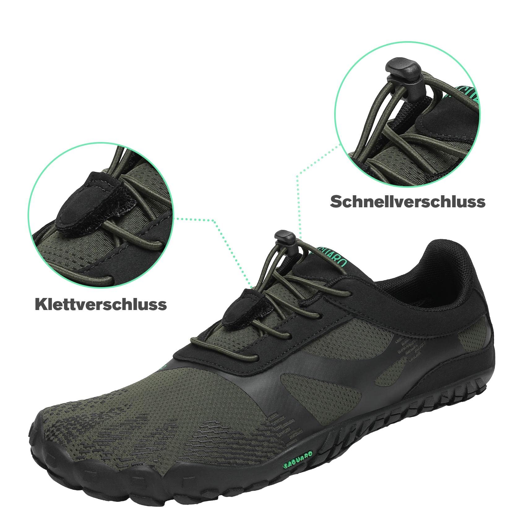 SAGUARO Estate Scarpe Barefoot Minimaliste Uomo Comode e Leggere Antiscivolo Trekking Trail Running Scarpe Asciugatura Rapida Outdoor e Indoor