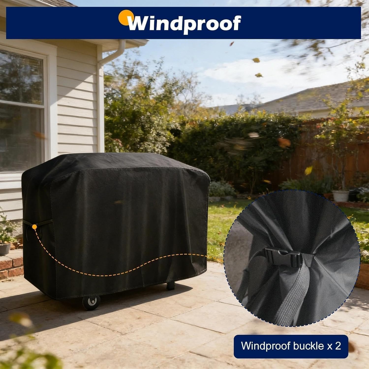 Funda Barbacoa para Broilmaster BSB B Series 2026+, Exterior Impermeable 210D Oxford Cubierta Universal para Parrilla, Anti-Viento con Cordón Ajustable