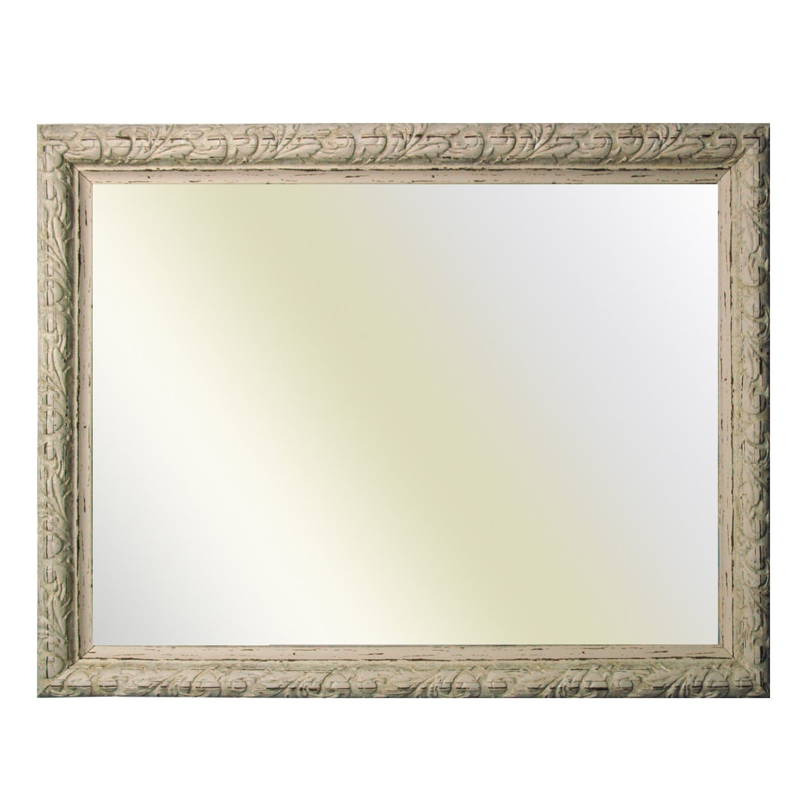 Cadre baroque blanc 337 AVO avec miroir 60x80 cm aux finitions artisanales élégantes