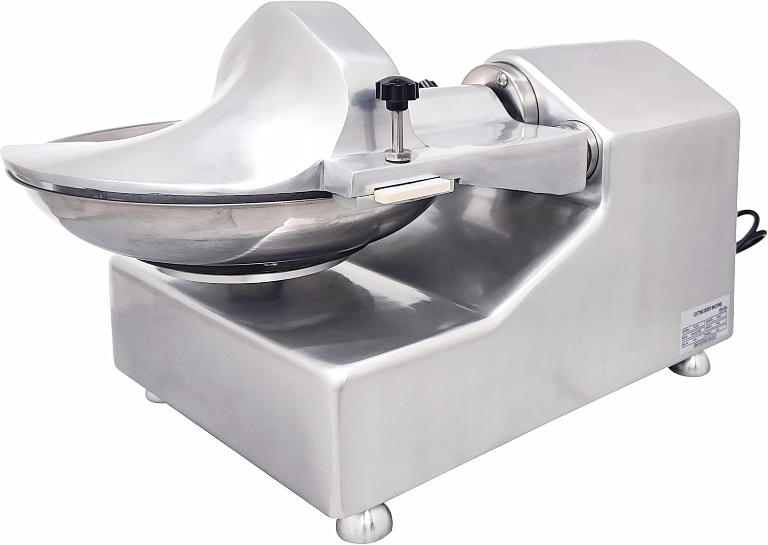Commercial 5.5L Meat Vegetable Food Processor Cutter Machine 550W Stainless Steel Blade Electric Vegetable Chopper Cutting Meatball Beater Grinder 1400r/min