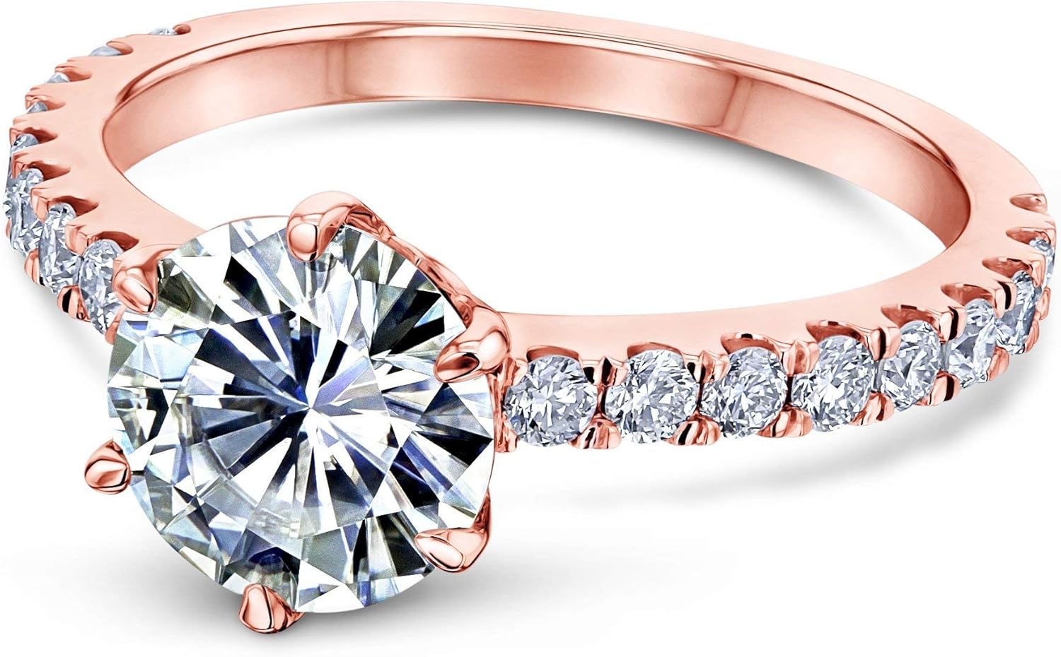 Kobelli 6-Prong 1.9ct Moissanite (DEF/VS) Ring (Multiple Gold Options)