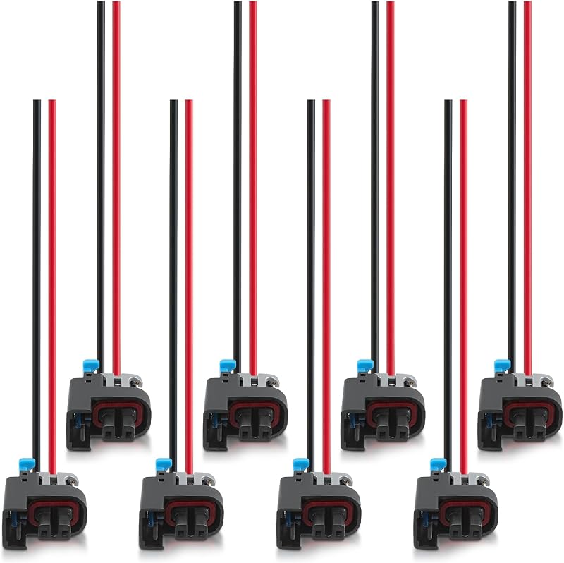 Conector Pigtail para Injetor de Combustível AUTOKAY WPINJ31X8 para Injetores Mini-Delphi e Multec 2 – Pacote com 8