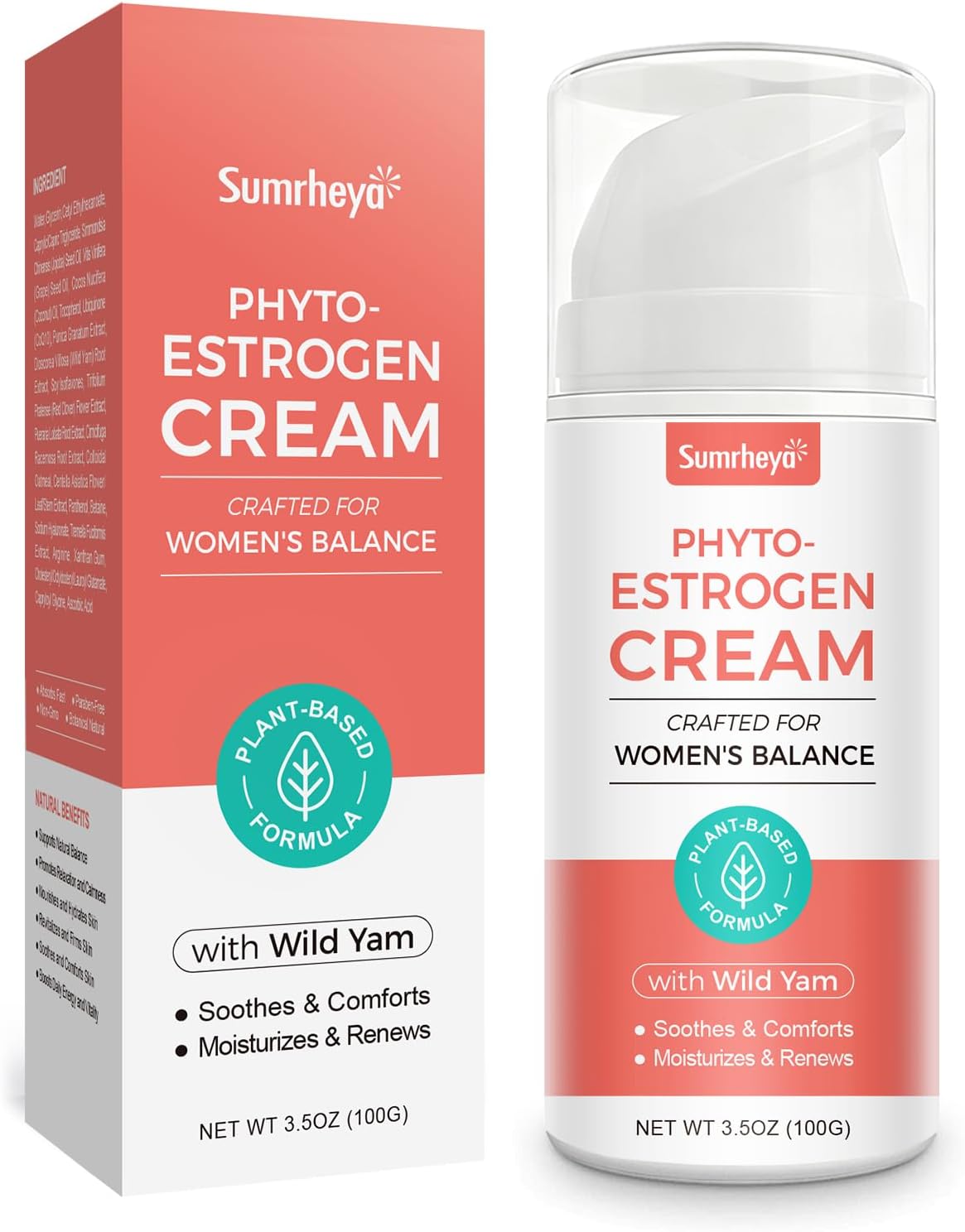 Estrogen Cream for Menopause Support - Soothing Phytoestrogen Cream with Wild Yam for Women - Natural Balancing Skin Moisturizer - hydrates, Firms & Revitalizes Dry, Aging Skin - 3.5 oz