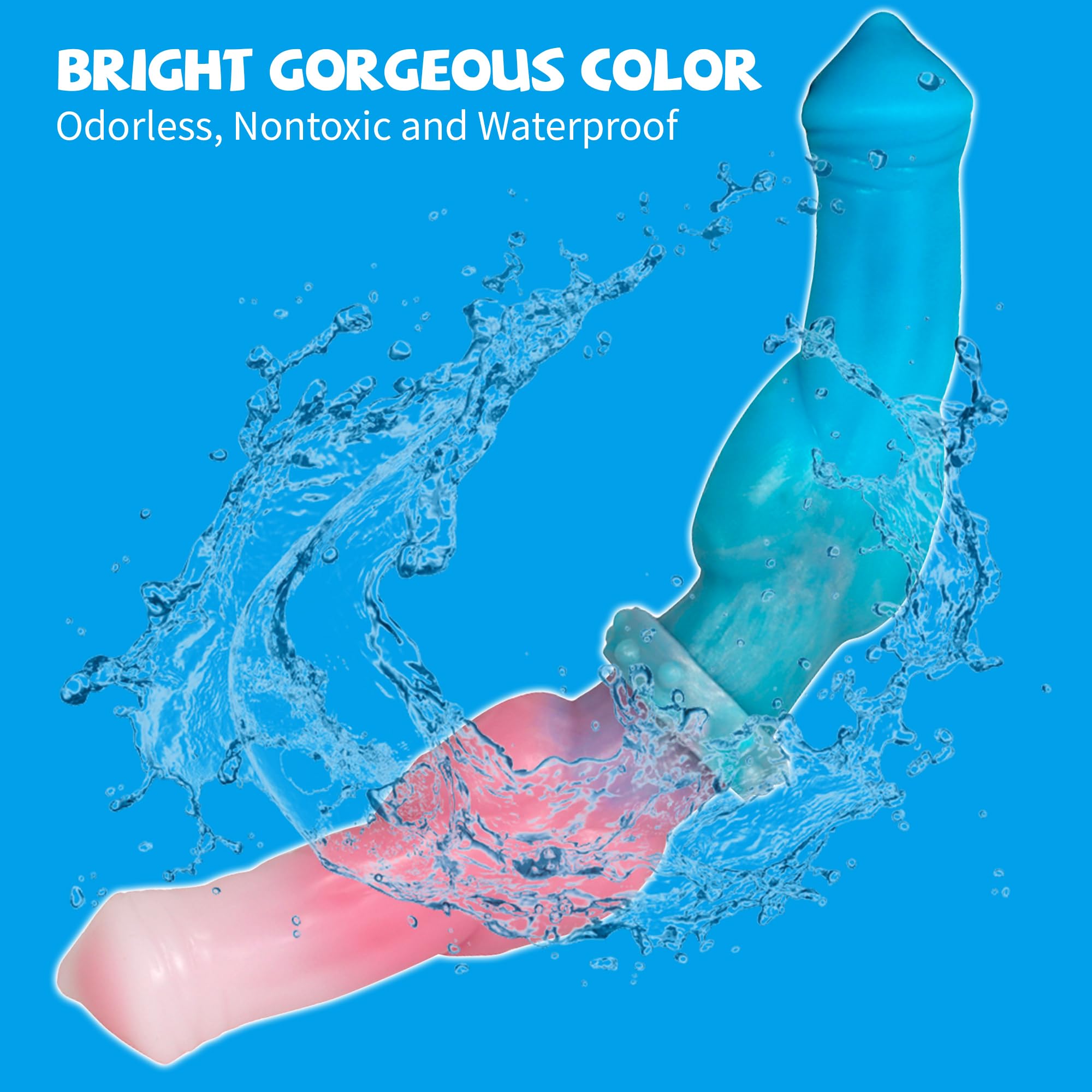 Double Ended Dildo Realistic Dog Dildo with Knot, 12inch Long Silicone Dual Dildos Anal Plug Adult Toys for Women Couples and Men Gay