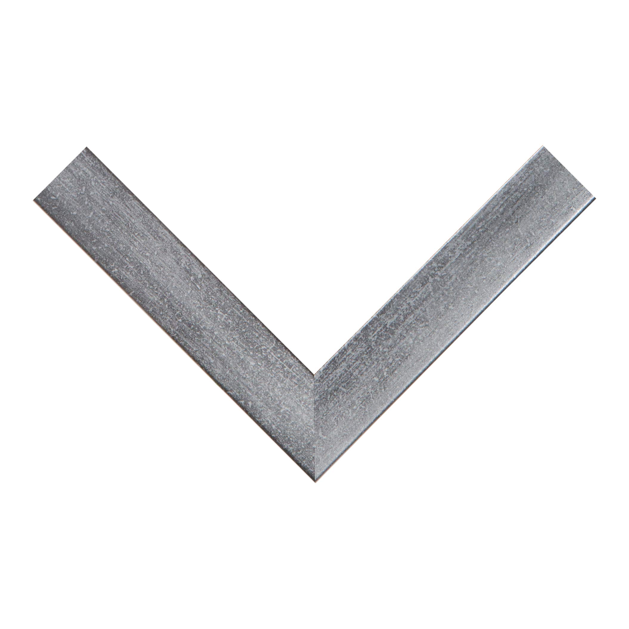 Duisburger-Rahmen24 Flex 35 - Specchio da Parete 45x85 cm con Cornice (Grigio Sfocato), Specchio su Misura con Striscia di Legno MDF da 35 mm di Larghezza e Parete Posteriore Robusta con Ganci