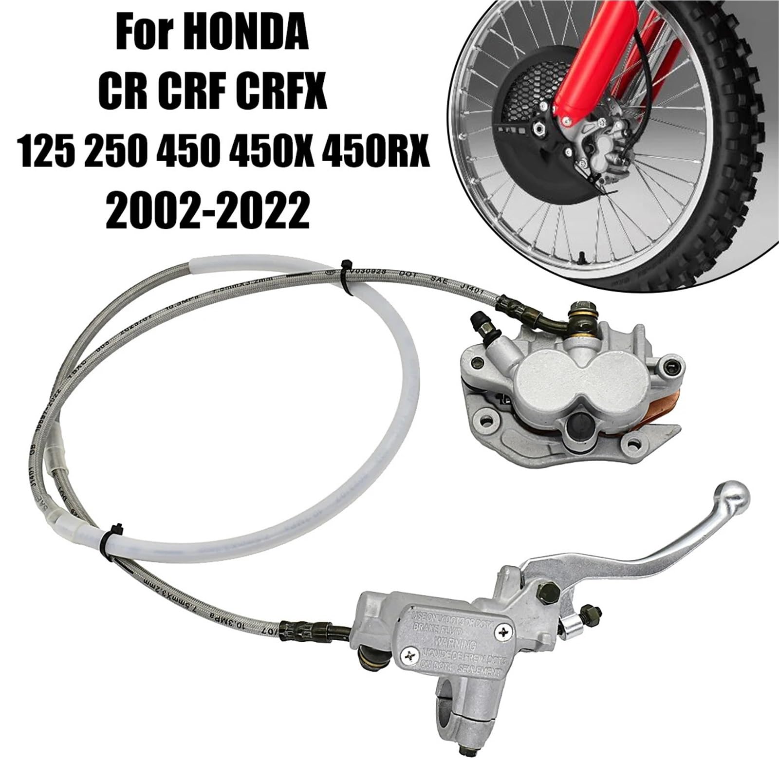 zacisków hamulcowych Zacisk hamulca hydraulicznego motocykla przedniego Pompa główna cylindra pasuje do HONDA CR CRF 125 250 450 X RX Pit Dirt Bike 2023