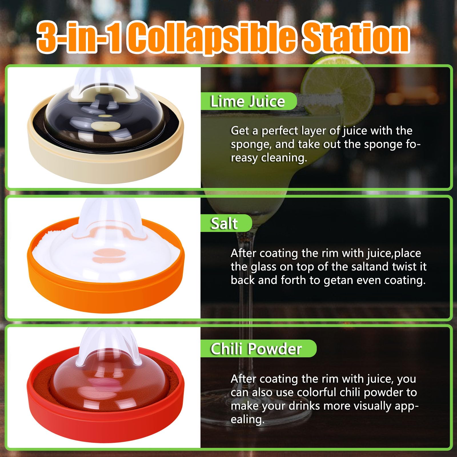 Margarita Salt Rimmer Set - Perfect Cocktail Rimming -5