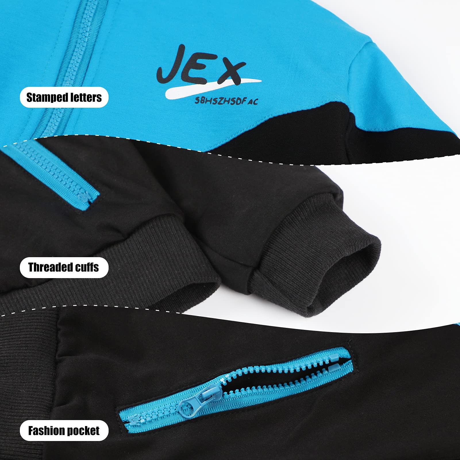 Survêtement Enfant Garçon Ensemble de Sport 3 Piéces Tenue Costume Vêtement de Jogging Sweatshirts