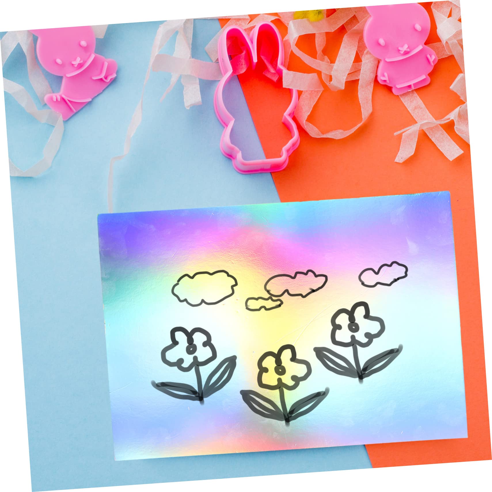 STOBOK 50 Pcs atasco de artes y manualidades para niños papel decorativo para niños decoración papel del arte papel de bricolaje hecho a mano origami Material modelo a4