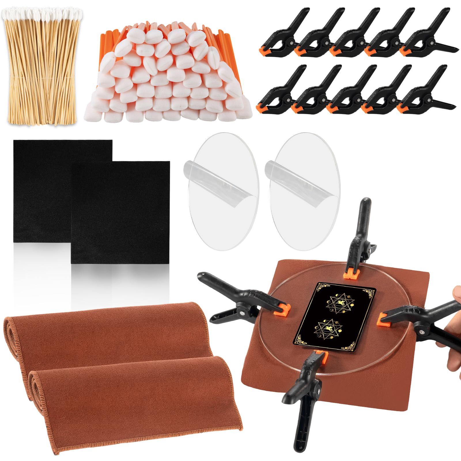 Kit di pulizia per carte collezionabili e collezionisti di carte sportive, 166 pezzi, kit di pulizia per carte collezionistiche e collezionisti di carte sportive, proteggere, pulire e ripristinare