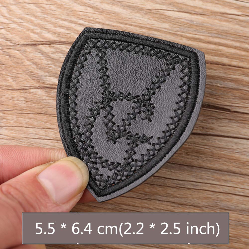 Juland 20 Pezze Adesive Termoadesive In PU Nero Per Personalizzare Zaini E Vestiti
