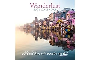 2024 Wall Calendar - World Travel Adventure Daily Monthly Weekly Planner