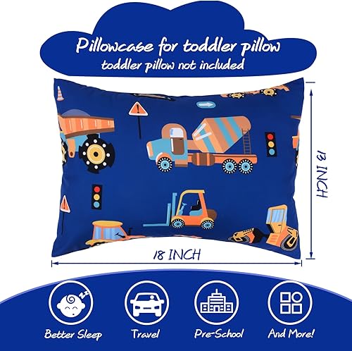 Miniatura 97 de Fundas de almohada para niños pequeños, paquete de 2 fundas de almohada para almohadas de 13 x 18 pulgadas o 12 x 16 pulgadas para ropa de cama