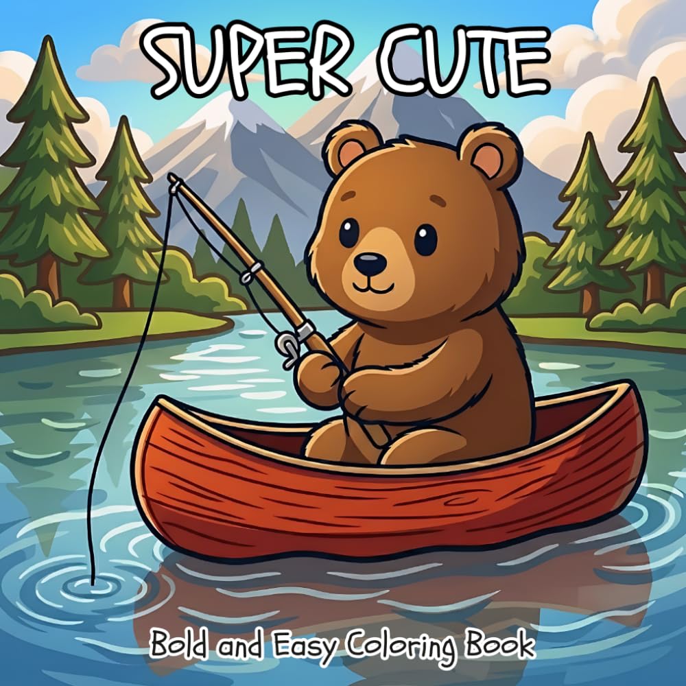 Super Cute: Bold and Easy Coloring Book for Adults & Teens with Cute Designs (Bold and Easy Coloring Books)
