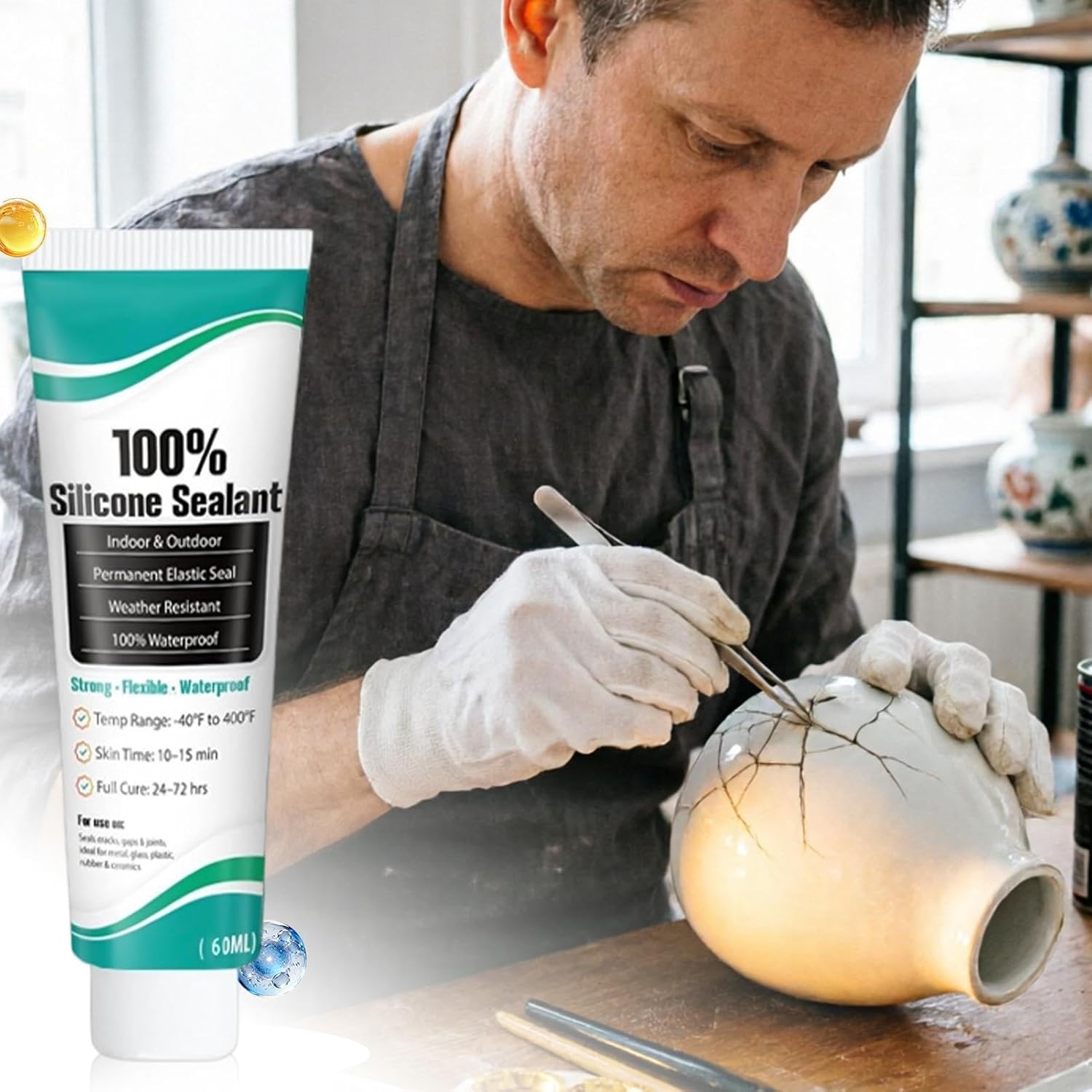 Silicone Sealant Heavy Duty Sealing Flexible Caulk