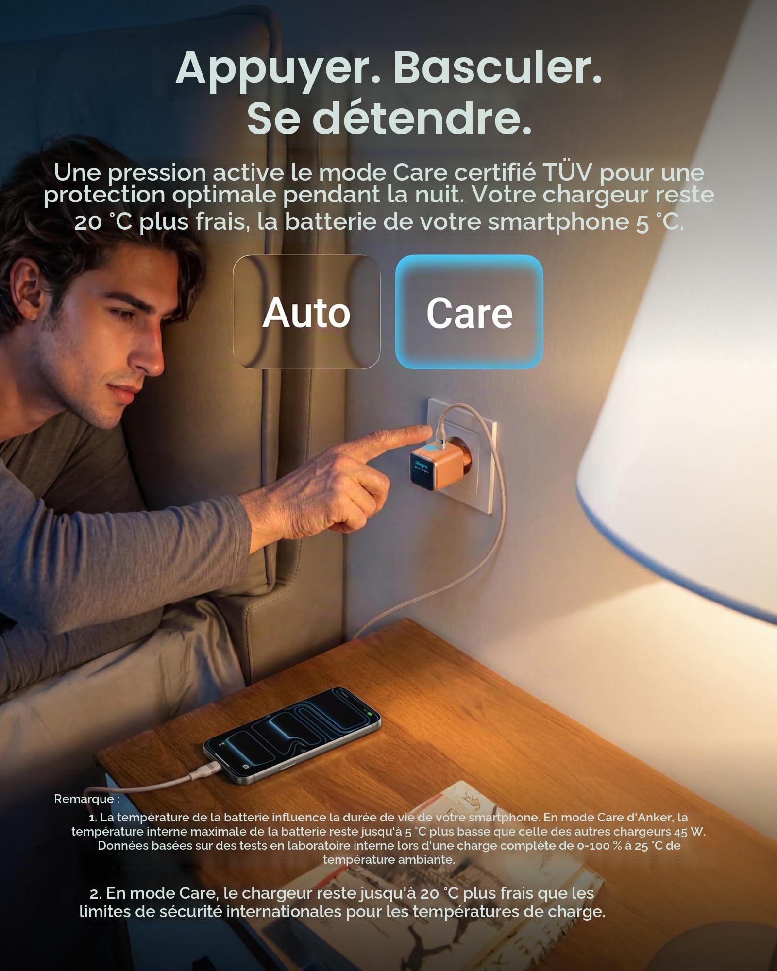 Anker Chargeur USB C à écran Intelligent 45W+Anker Nano Batterie Externe Magsafe certifiée Qi2 15W magnétique Ultra-Fine 5000 mAh