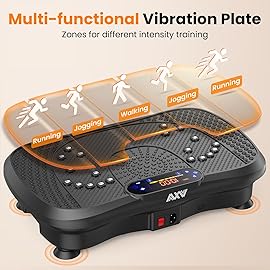 AXV Vibration Plate Fitness Platform Exercise Machine Vibrating Shaking Full Body Shaker Workout Vibrate Stand Shake Board Sport Gym for Weight Loss Fat Burner for Women Men