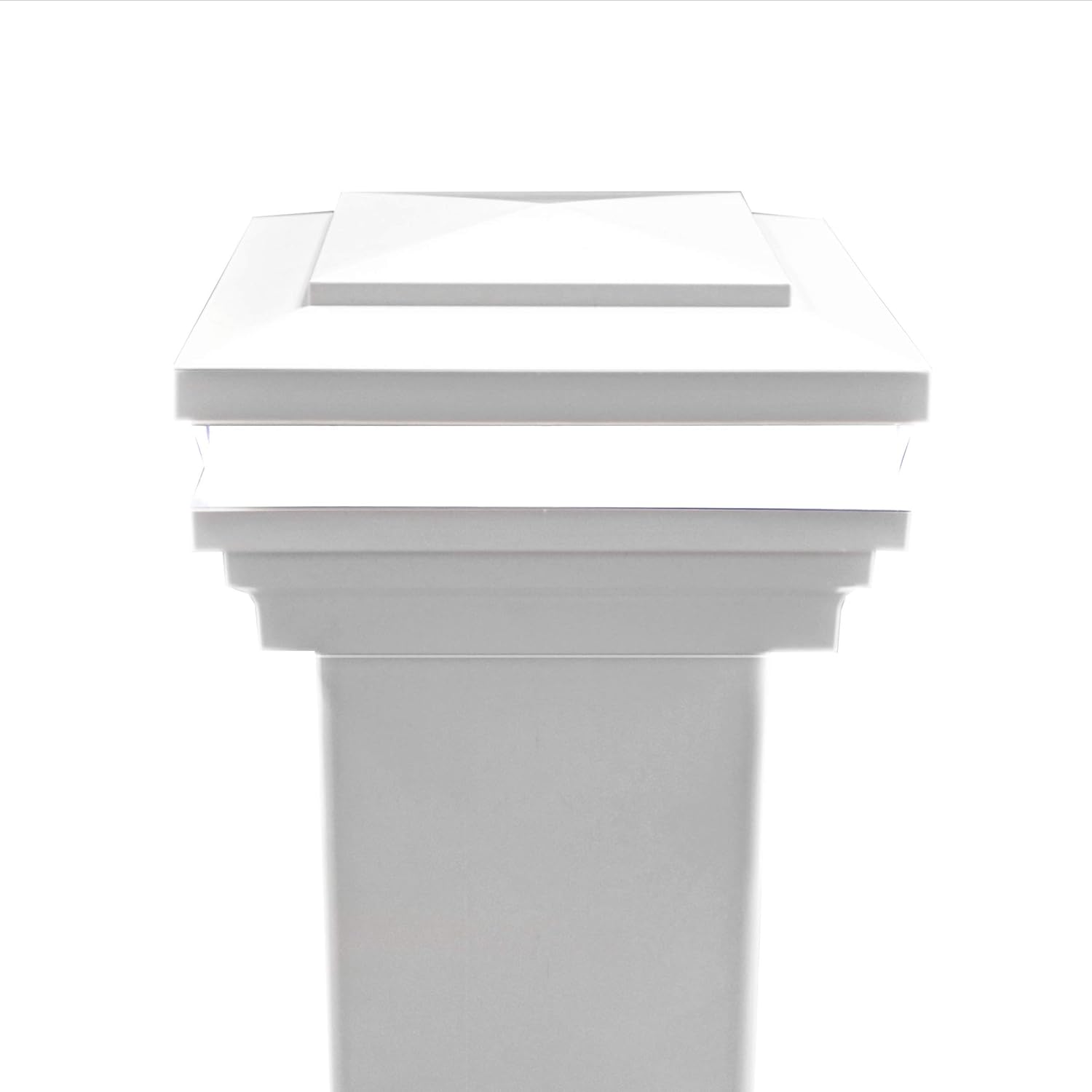 WEATHERABLES Cape May 4x4 Post Cap Lights – Durable Low Voltage Post Lights with Photocell Sensor and Easy Installation for Vinyl Decks, Patios, Porches and More (1 Cap)