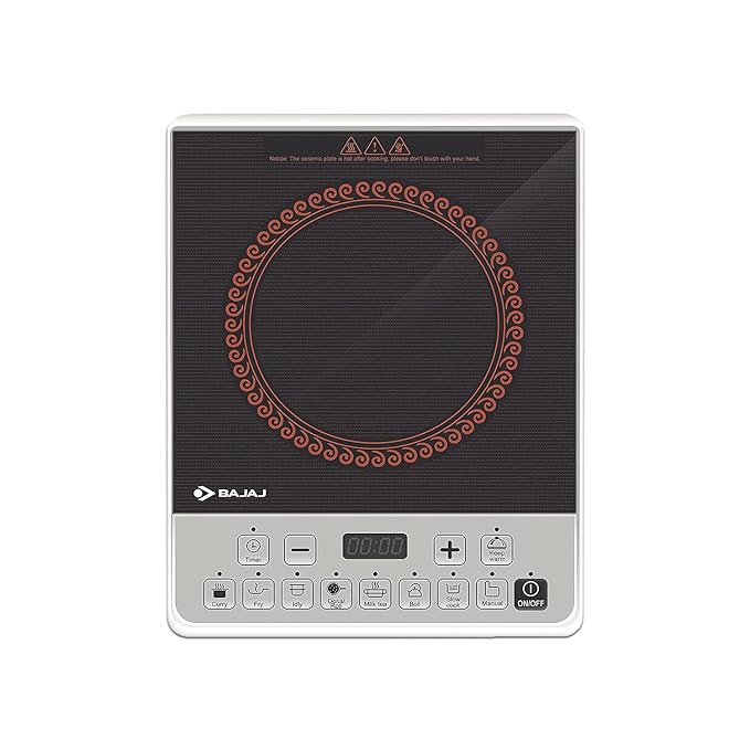Buy Bajaj Majesty Icx Pearl 1900W Induction Cooktop With Pan Sensor And