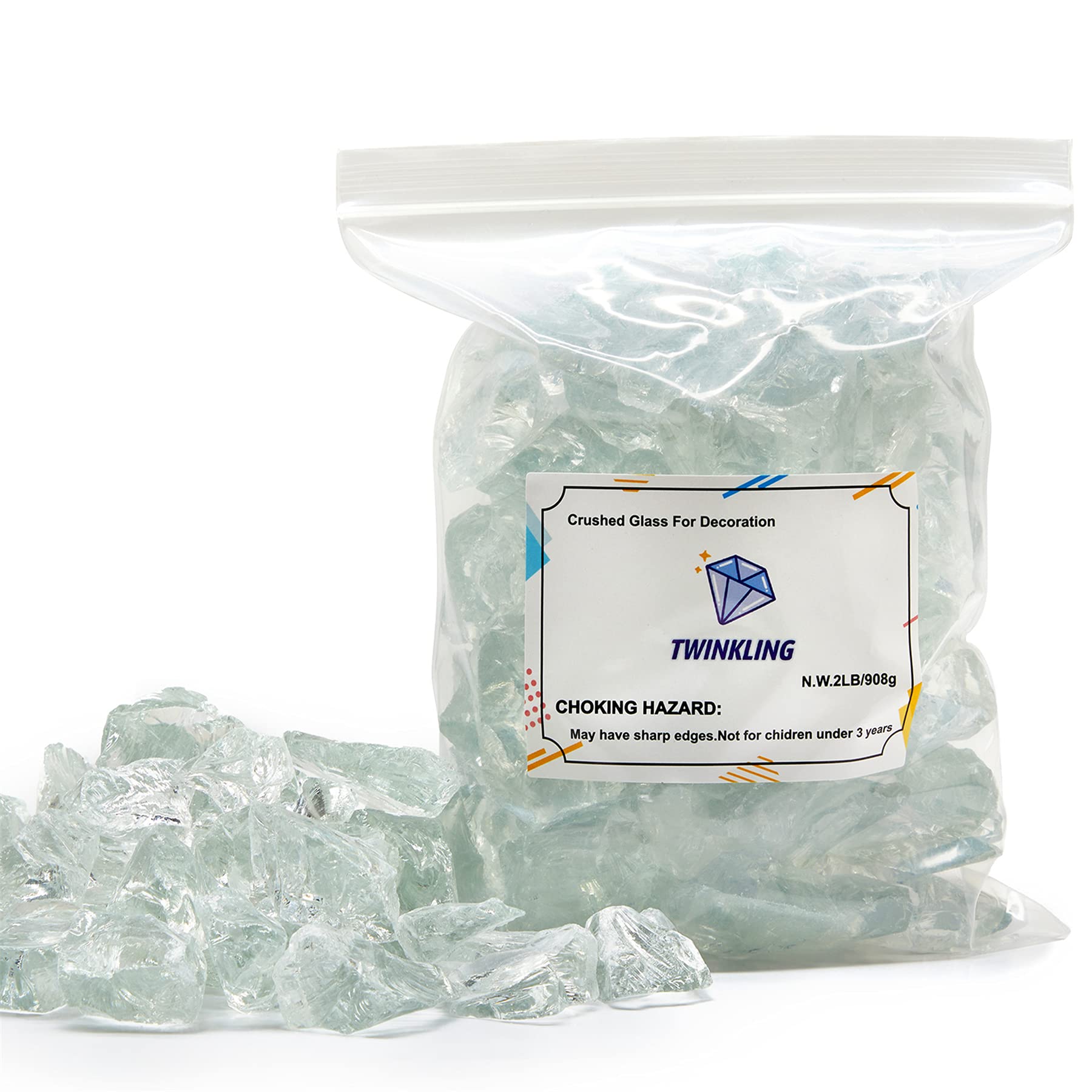 Buy High Luster Fire Glass Gravel Stone,Broken Glass,Fire Pit Glass