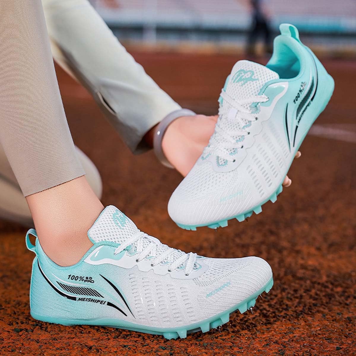 Chaussures d'athlétisme pour Hommes Femmes Chaussures de Course Pointes 8 Clous Chaussure athlétisme, Course, Saut en Longueur