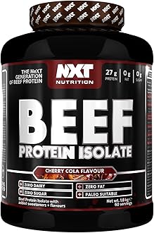 NXT Nutrition Beef Protein Isolate Juice, High Beef Protein in Natural Amino Acids - Paleo, Keto Friendly - Dairy Lactose and Gluten Free | 1.8kg (Cherry Cola)